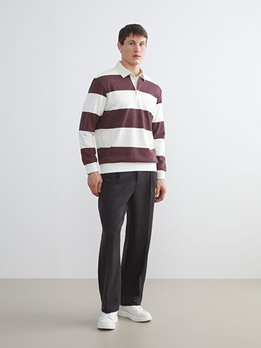 Polo Yaka Erkek Sweatshirt