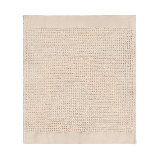 Полотенце для лица из умягченной вафли кремового цвета из коллекции Essential, 30x30 см - Tkano фото 5