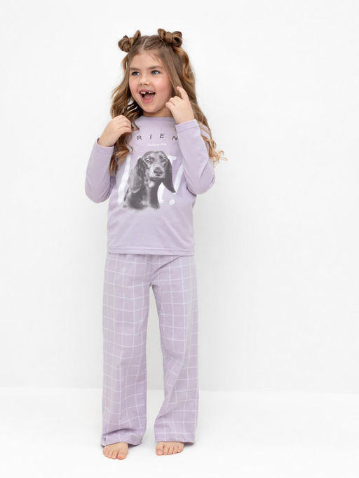 К 1623/лепесток орхидеи,двойная клетка пижама дет