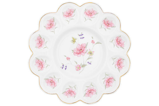 Тарелка д/фарш. яиц 24*24*2,5 см "ХВ Диана" фарфор, NEW BONE CHINA