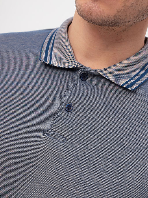 Джемпер мужской с воротником поло GREG G155V-PH24-OZ5 (коричневый)  фото 4