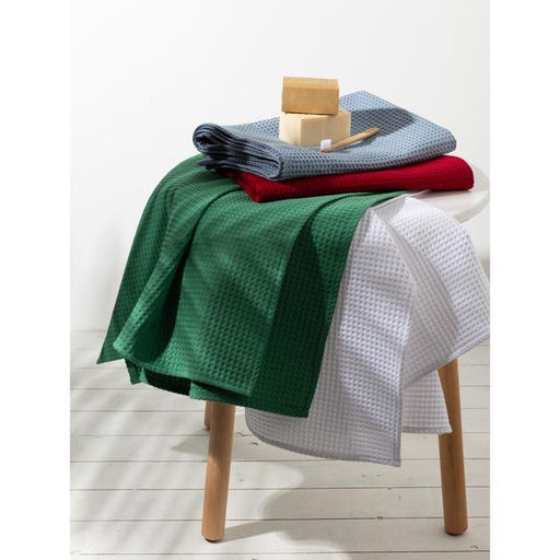 Полотенце вафельное Этель 70х140 см, цвет бордо, плотность 240 г/м2  фото 5