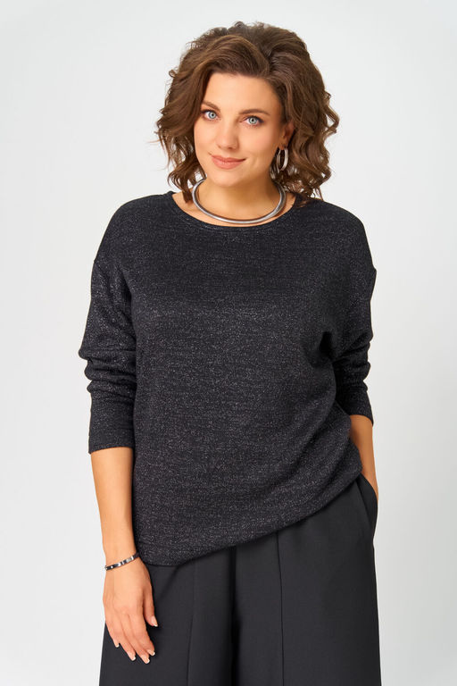Джемпер Bliss 08378 черный с люрексом