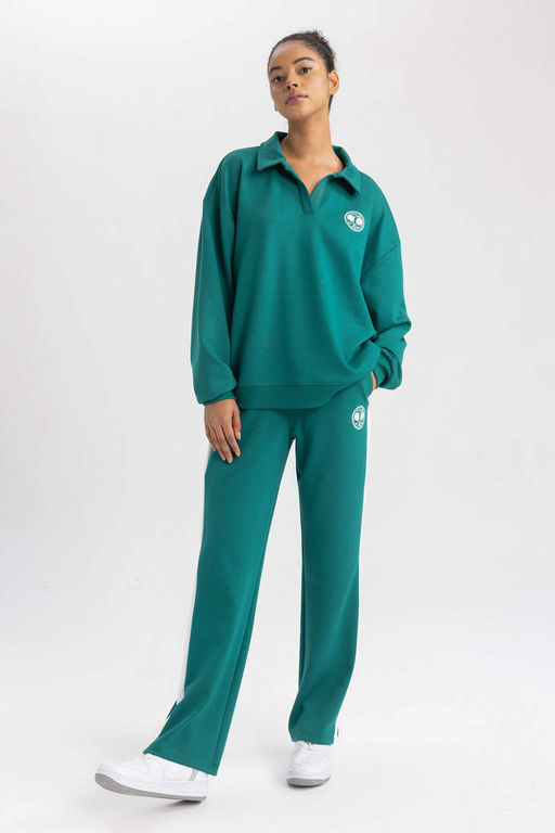 DeFactoFit Стандартные тканевые спортивные штаны для дайвинга с широкими штанинами  фото 6