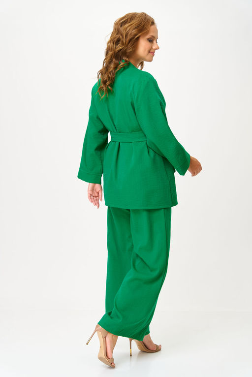 Костюм Anastasia Mak 1290 зеленый+молочный фото 3