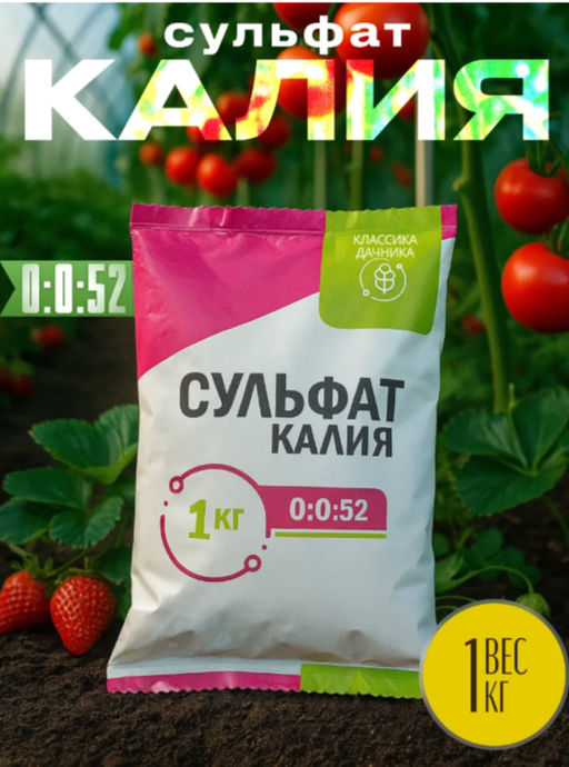Цена за 2 шт. Сульфат калия, 1 кг