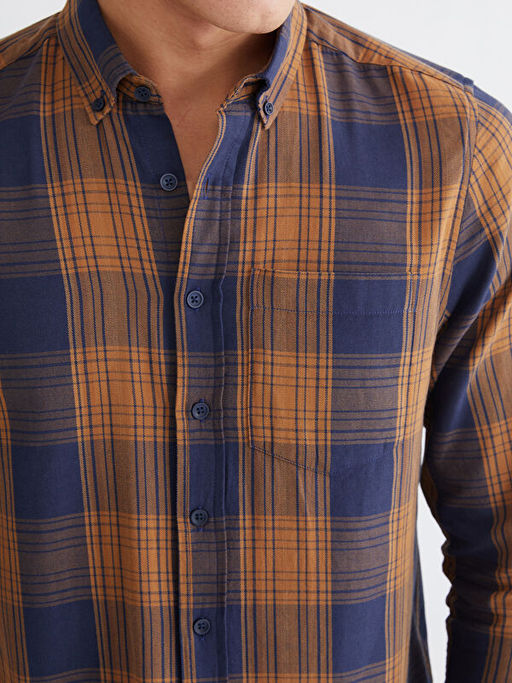 Regular Fit Ekose Poplin Erkek G?mlek