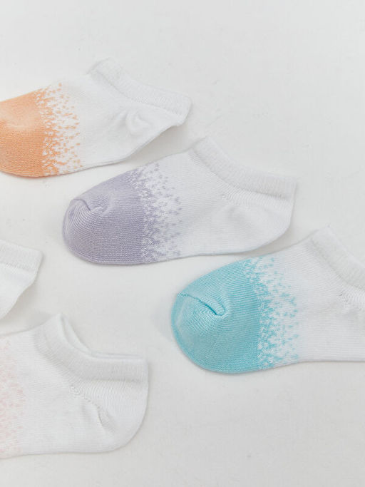 Renk Bloklu K?z Bebek Patik ?orap 5li