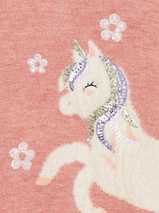 Bisiklet Yaka Desenli Uzun Kollu K?z ?ocuk Triko Kazak - Waikiki фото 2