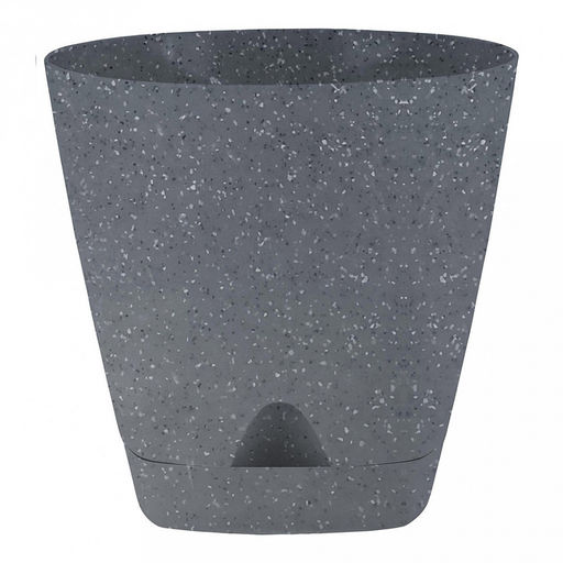 Ingreen Горшок для цветов пластмассовый Amsterdam 0,65л, д11см, h10см, с прикорневым поливом, темный камень (Россия) - Домашняя мода фото 4