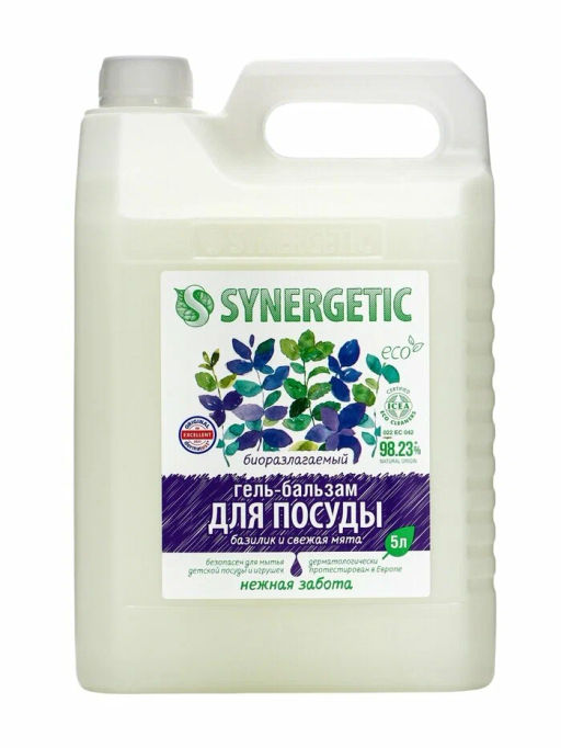 Бальзам для посуды Synergetic Базилик и свежая мята 5 л  фото 2