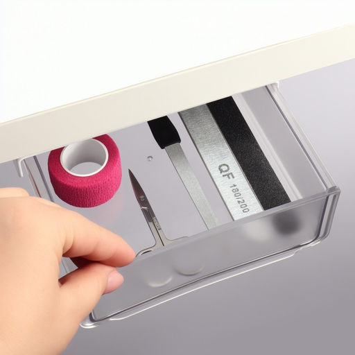 Ящик подвесной, 1 секция, с клеевой основой, 20×17×6 см, белый, прозрачный