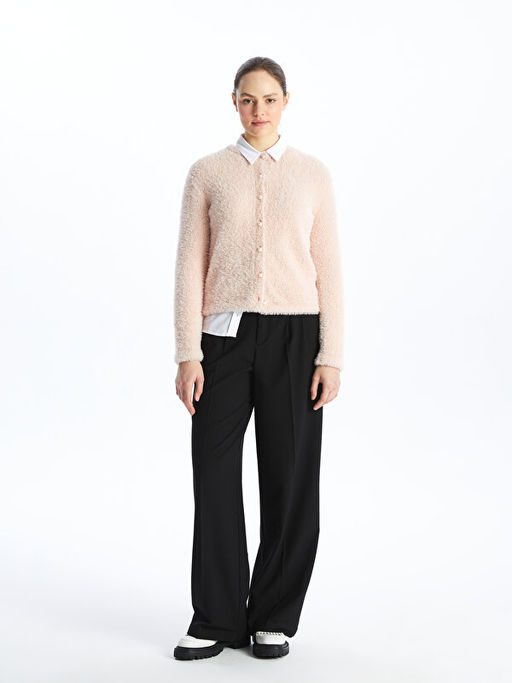 Bisiklet Yaka D?z Uzun Kollu Kad?n Triko H?rka