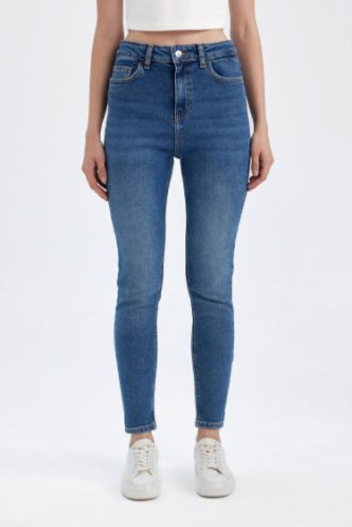 Skinny Fit Yuksek Bel Bilek Boy Jean Pantolon