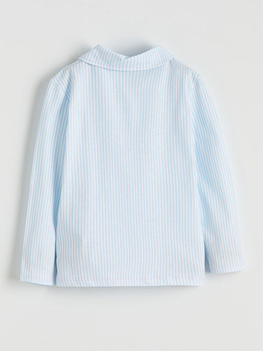 ?izgili G?mlek Yaka K?z ?ocuk Pijama Tak?m