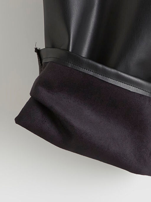 Fiyonk Detayl? Deri G?r?n?ml? K?z ?ocuk Pantolon