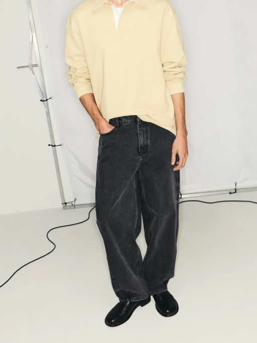 Джинсы baggy fit с переведенными швами / Zarina  фото 2