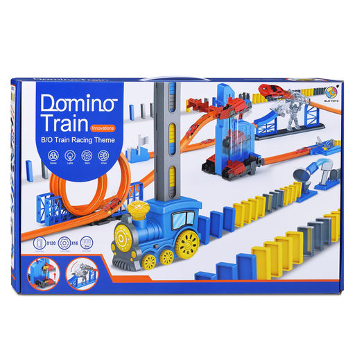 Игровой набор "Паровоз с домино" в коробке