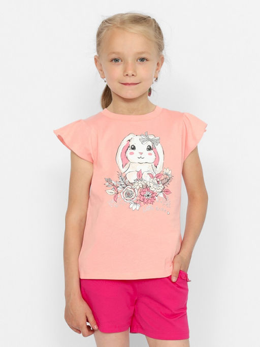 CRB wear/CWKG 63403-28 Футболка для девочки,коралловый/Ex.Cherubino
