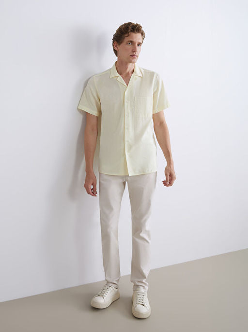 Regular Fit K?sa Kollu Poplin Erkek G?mlek