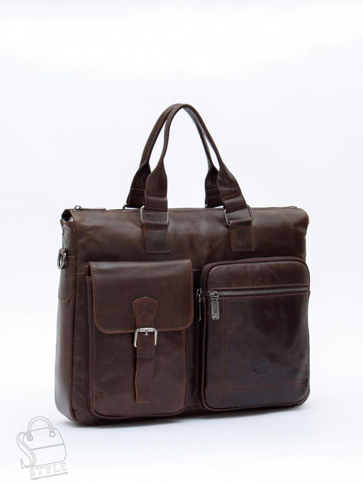 Портфель мужской кожаный 0065Z coffee Zinimsk
