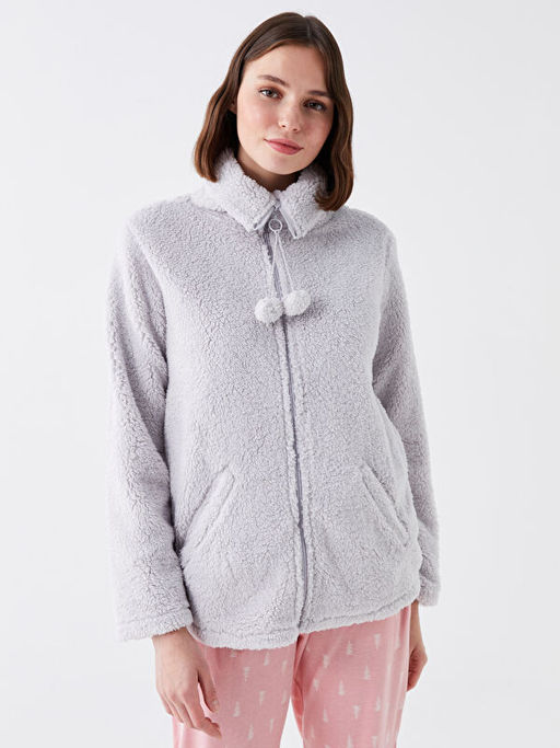 Dik Yaka Pel?? Kad?n Pijama ?st