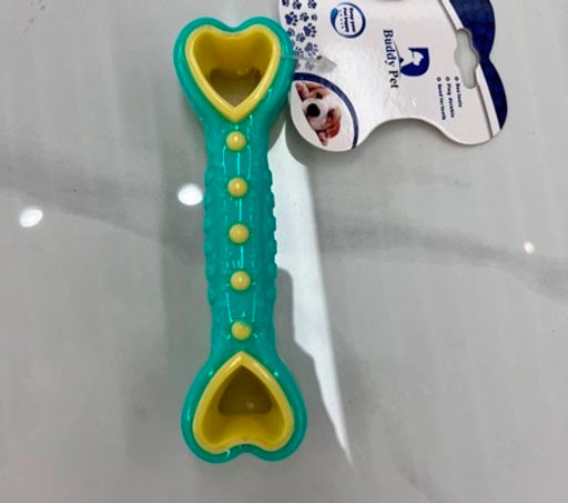 Цена за 2 шт. Игрушка жевательная для малых и средних пород собак "Косточка", цвет мятный, 14,5*3,5см