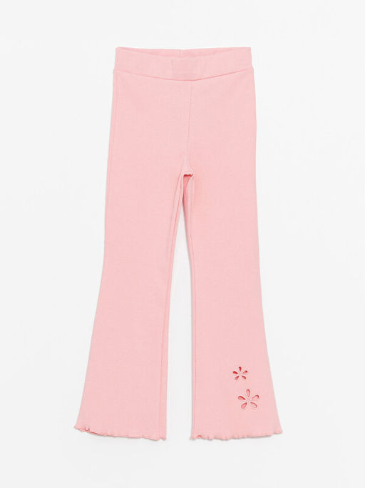 Beli Lastikli ?i?ekli ?spanyol Pa?a K?z ?ocuk Tayt - Waikiki фото 3