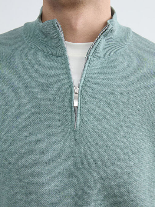 Dik Yaka Erkek Triko Kazak