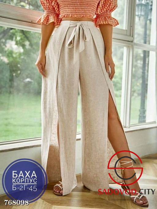 Женские летние брюки с разрезами - Bruno фото 5