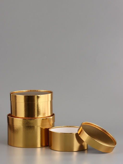 Набор подарочных коробок 3 в 1, завальцованные, золотой, 20 х 12 - 18 х 10 - 16 х 8 см