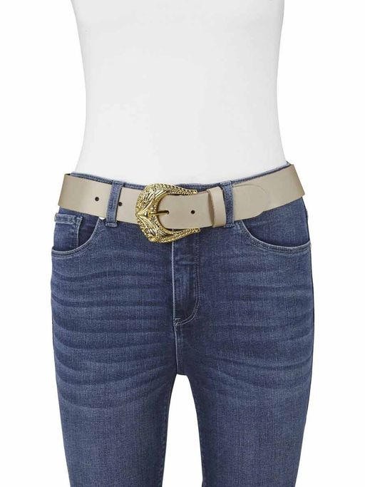 Кожаный ремень, бежевый - Heine фото 2