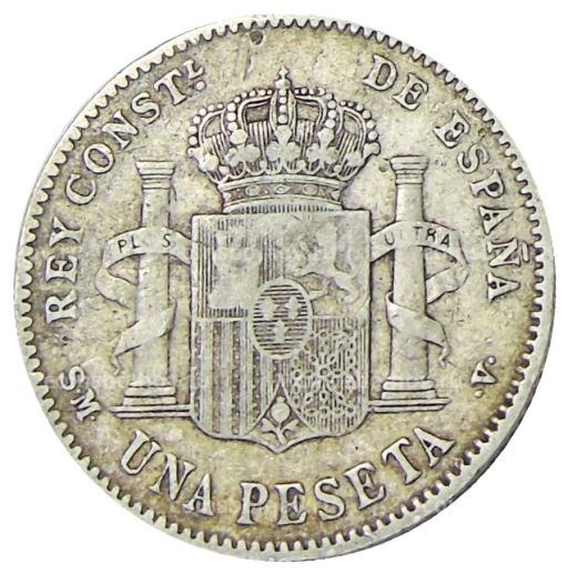 1 песета 1900 года Испания