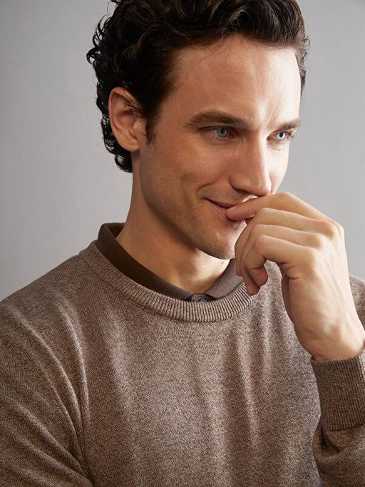 Bisiklet Yaka Basic Erkek Triko Kazak