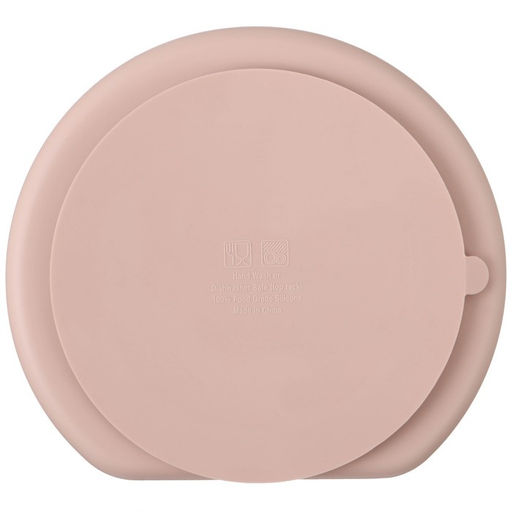 Тарелка детская 3 секции на присоске, M&B, 20.5×19×3, силикон, пыльная роза