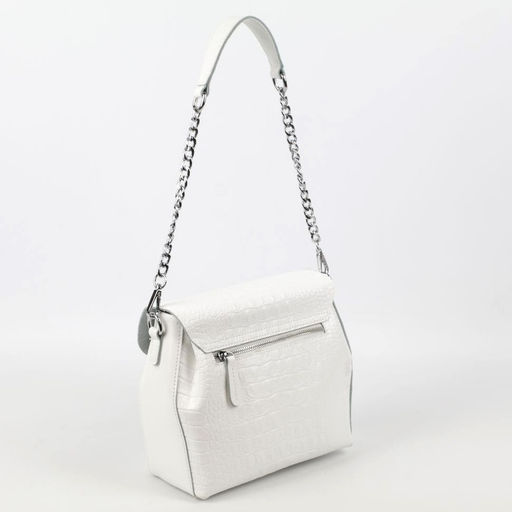 Женская кожаная сумка через плечо под крокодила 0112-3 - Cidirro фото 4