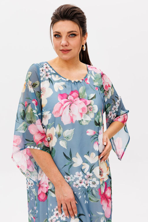 Платье ANELLI 1559 цветок миндаля  фото 4