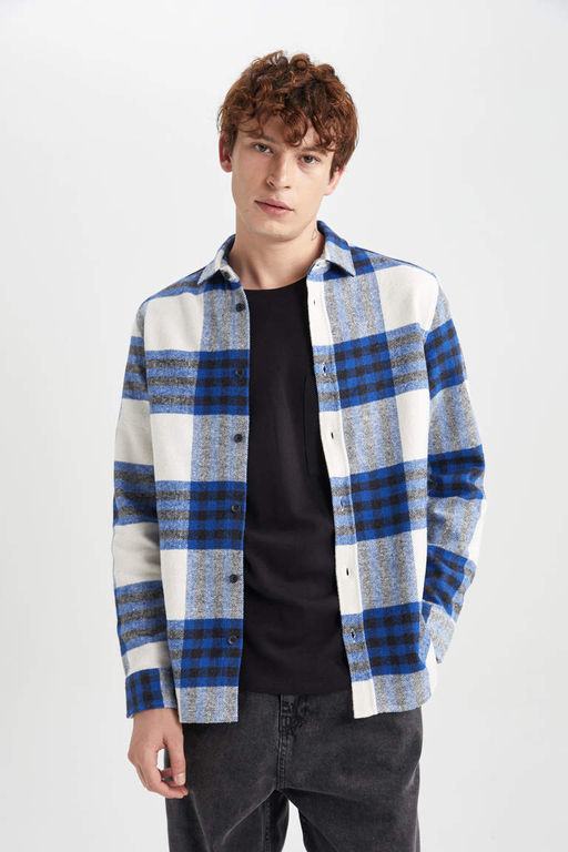 Рубашка Lumberjack с длинным рукавом в клетку обычного кроя - Defacto фото 4