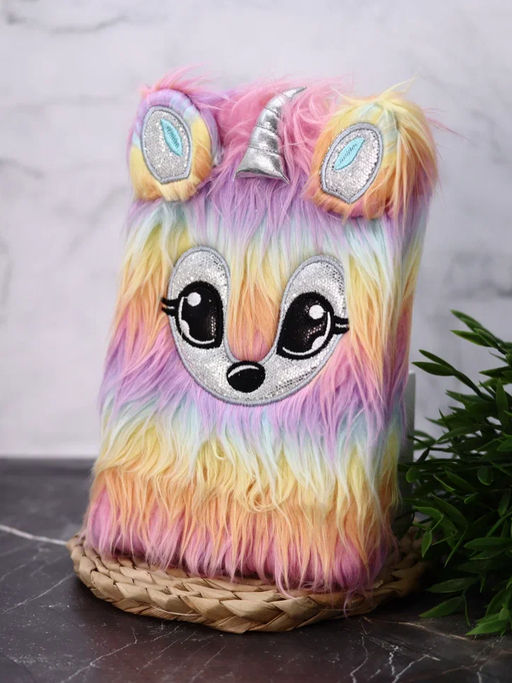 Блокнот плюшевый Rainbow lama, 21,5х14,5 см, плотность 80 гр.