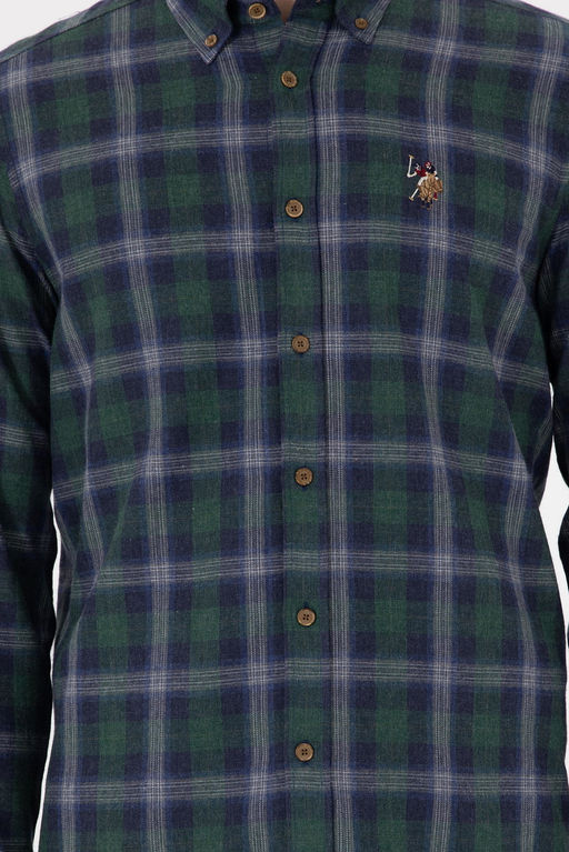 Мужская рубашка цвета хаки с длинным рукавом Неожиданная скидка в корзине - U.s. polo assn фото 6