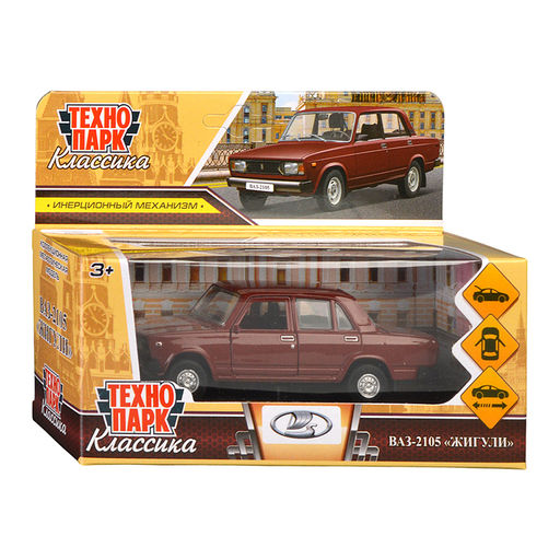 Машина металл LADA ВАЗ-2105 1997 12 cm, (двери, багаж, романс.)инерц., в коробке