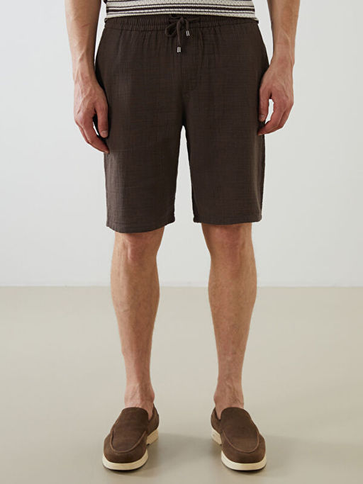 Slim Fit Beli Ba?lama Detayl? Erkek ?ort