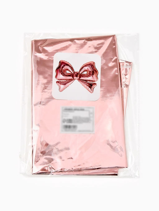 Воздушный шар фольгированный 50" "Бант" цвет розовое-золото