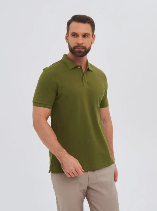 KM1765 Футболка-поло ХАКИ