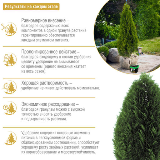 Компл. мин. удобр. "Bona Forte" Хвойное осеннее с биодоступ.кремнием гранул.пролонгир., ведро 1л