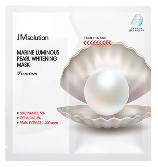 НОВИНКА! JMSOLUTION Тканевая премиум-маска с жемчугом осветляющая Marine Luminous Pearl Whitening Mask Premium (33 мл)  фото 2
