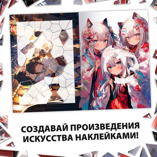 Картины по номерам с наклейками Осколки прошлого, А4, Аниме - Буква-ленд фото 4