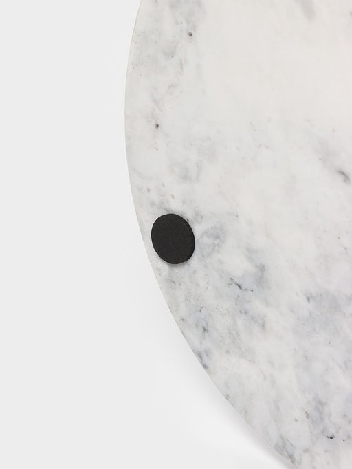 Этажёрка для фруктов и десертов Magistro Marble, 2 яруса, d=25/20?26.5 см, мрамор, белая  фото 5