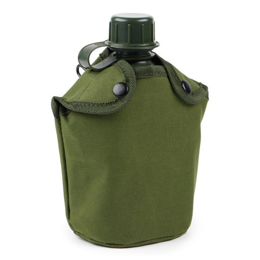 Фляжка армейская походная Adventure, 1 л, для воды, с котелком, пластиковая, зелёная - Simaland фото 2
