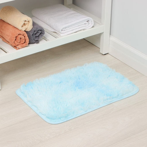 Коврик для дома Доляна Пушистик, 4060 см, сине-голубой  фото 2